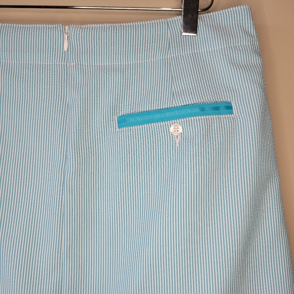 Lady Hagen Blue & White Pin Striped Skort Textured Size 10 Athletic Golf - Picture 7 of 11